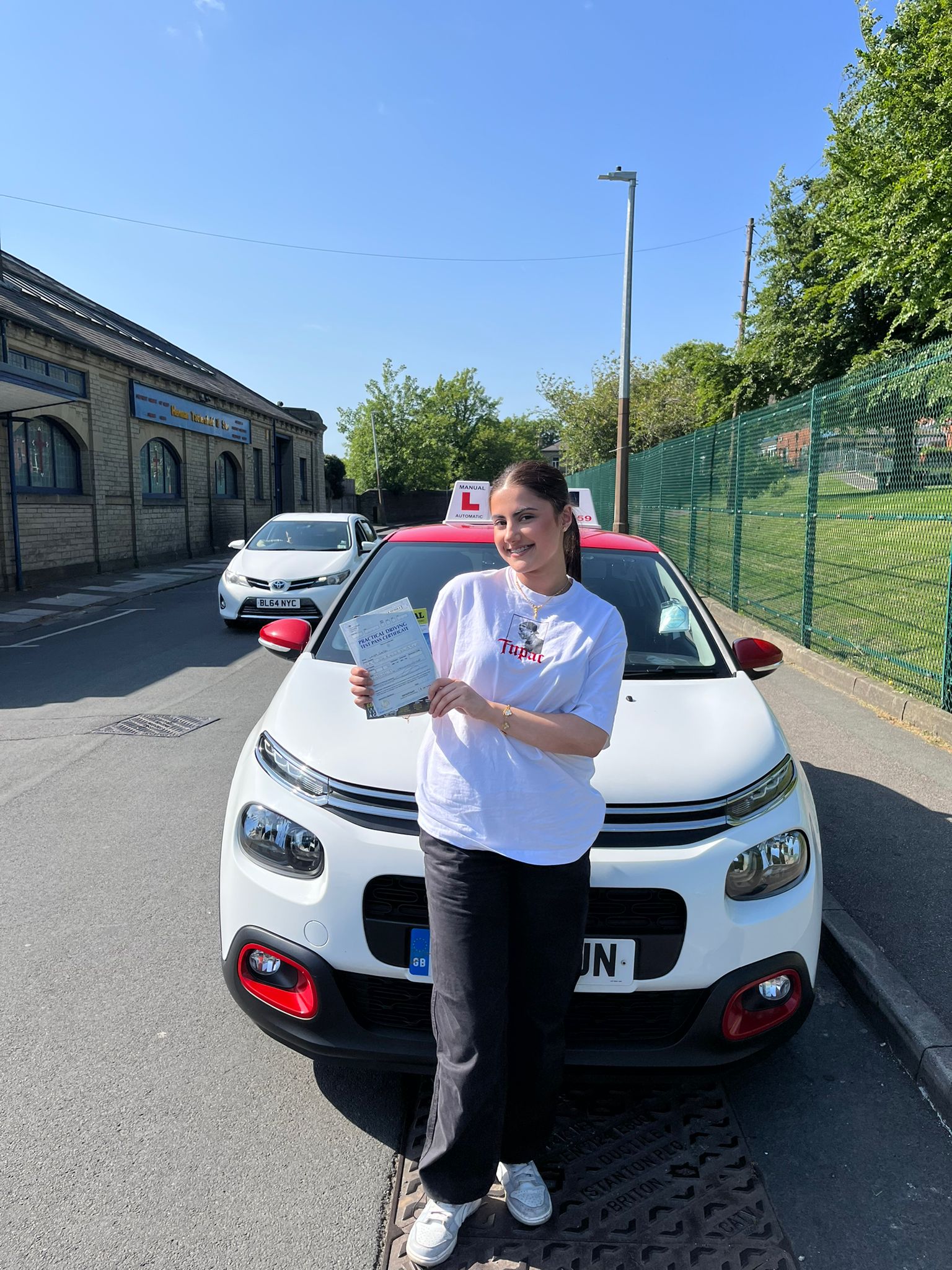 Student passing driving test with Al-Rida Driving School in dewsbury, wakefield, batley, mirfield, ossett, morley and surrounding areas