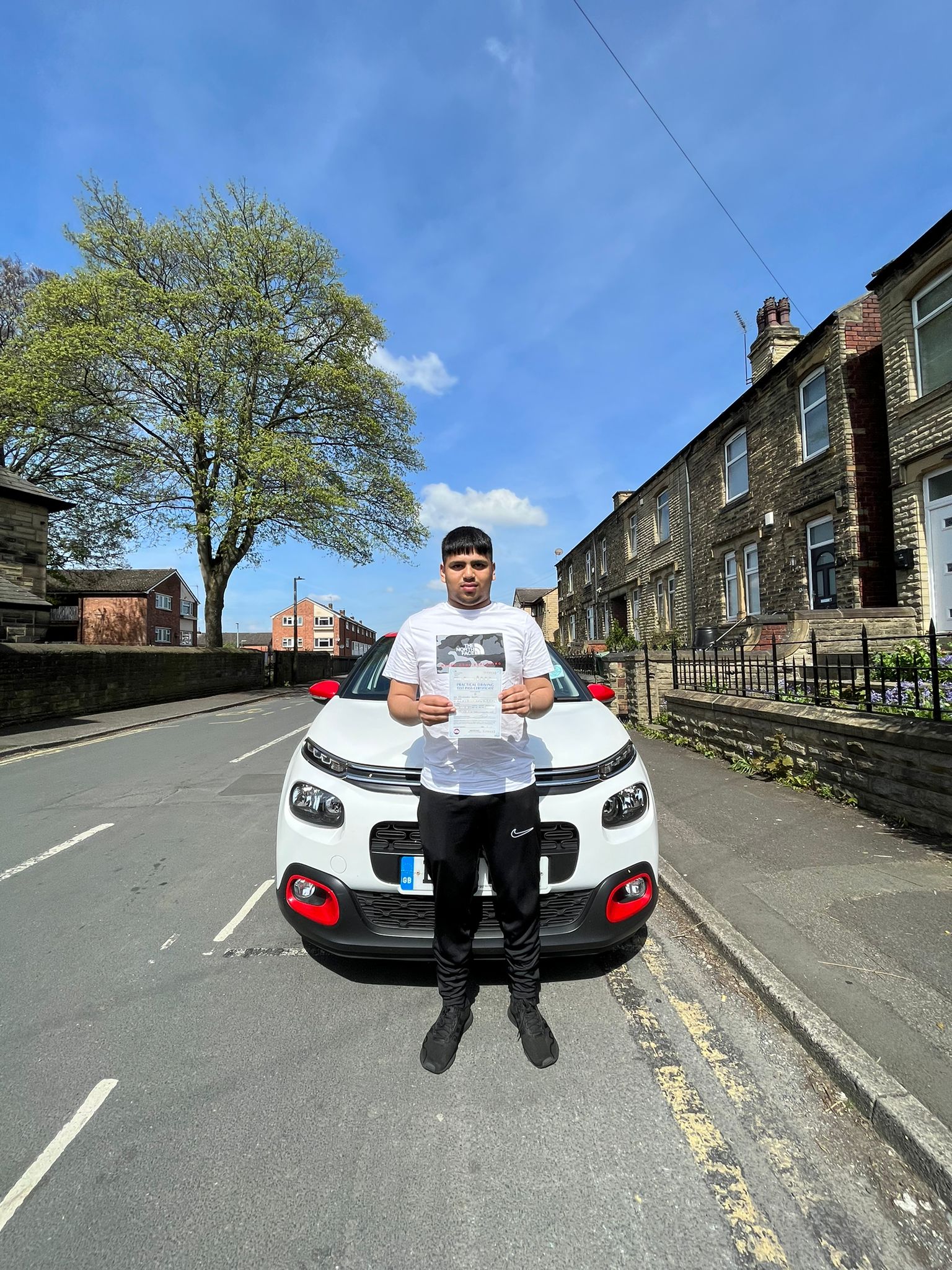 Student passing driving test with Al-Rida Driving School in dewsbury, wakefield, batley, mirfield, ossett, morley and surrounding areas